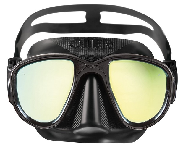 OMER Alien coated lenses freediving Mask