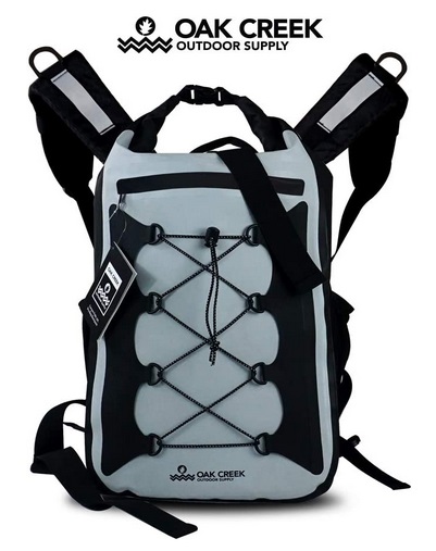 DECP Medium Waterproof Dry Bag 15L Single Shoulder Backpack Roll Top Sack Keeps Gear Floating Dry for Kayaking Boating Swimming Hiking Beach Fishing Travel
