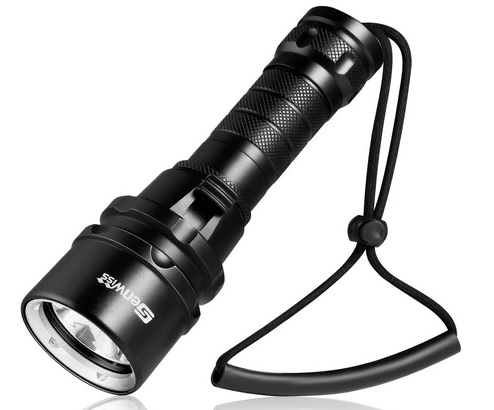 Hunting Night Observation Aviation Astronomy Lalomo Powerful 10W 3 LED IP68 Waterproof Flashlight Diving Torch for Subaquatic Activities,Diving,Hiking 