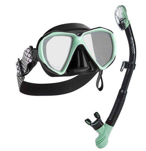 Sommap ANNELE Snorkel Retro Mask and Snorkel set rubber VISIOMER Mask