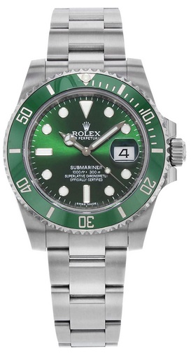 Rolex Submariner Hulk Green Dial Men's Luxury Watch M116610LV-0002 Dive Watch