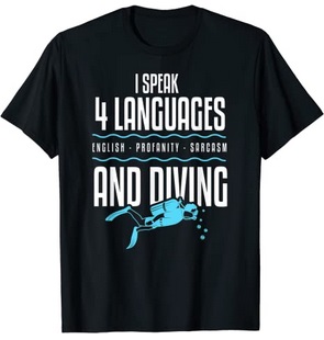 Diver T-Shirt 4 Languages