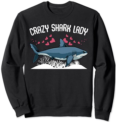 Taucher Pullover Crazy Shark Lady
