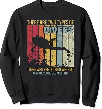 There are two types of divers sweatshirt