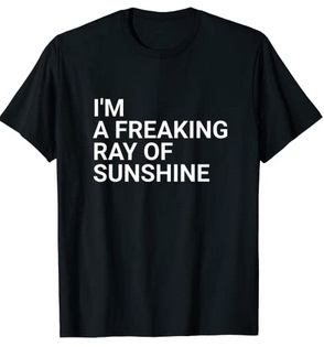 Funny Shirts I'm a freaking ray of sunshine
