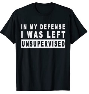 Funny Shirts In my defense I was left unsupervised