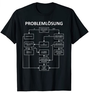 T-Shirts mit lustigen Zitaten Problemlösung